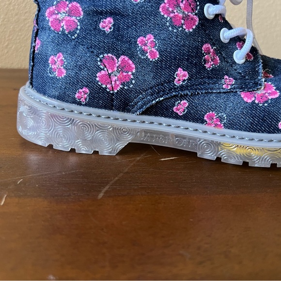 New Cafe Noir denim combat boots - Picture 6 of 9